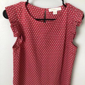 Pink and White Dot Blouse